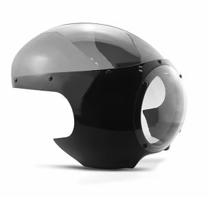 Cafe-Racer Retro Headlight Fairing Vintage T3 black-smoke Craftride