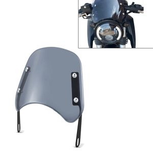 Windshield compatible with Royal Enfield Interceptor 650 Windscreen Craftride FB3 smoke grey