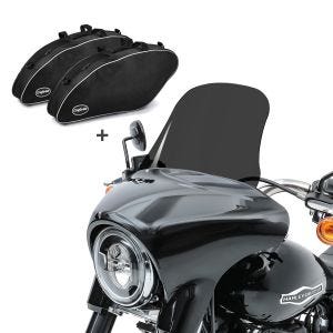 Set SL3 Motorrad Windschutz Craftride L + Koffer Innentasche für Harley Davidson Sport Glide 18-20 Craftride_1