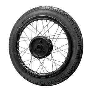,Set Spoke wheel rim 1,,6x16 + tire Vee VRM099 for Simson S51 S50 S70 Schwalbe KR51 Craftride AF13L black,