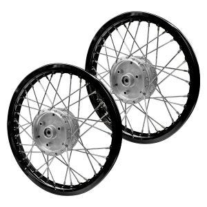 ,Set of 2 Spoke wheel rim aluminum 1,,6x16 for Simson S51 S50 S70 Schwalbe KR51 alloy Craftride AF28 black,