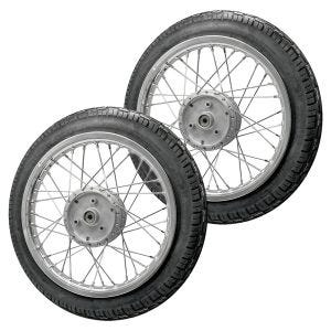 ,Set 2x Spoke wheel rim 1,,6x16 + tire Vee VRM094 for Simson S51 S50 S70 Schwalbe KR51 Craftride AF12K,