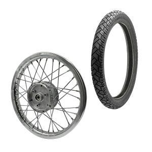 Felge 1,85x16 breit Speichenrad Alu passend für Simson S51 S50 S70 Schwalbe KR51 Alufelge Craftride AF24 + Reifen Vee Rubber VRM094 vorne hinten