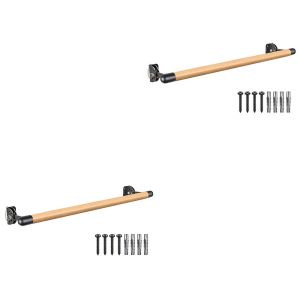 Set 2x Ballet bar solid wood adjustable Cranit BS21 workout bar wall mounting