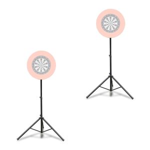 Set 2x Dart stand height adjustable 140 - 76.77 inch Cranit tripod for dartboard PL38 black