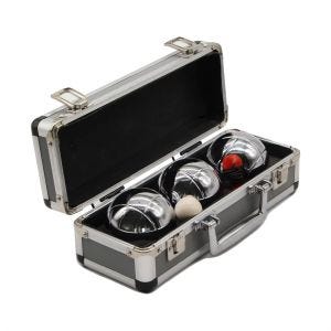 Boule set with steel case 3 balls + target ball + distance meter GI78