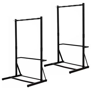 2x Freestanding bike rack for 5 bikes steel 117 x 91.5 x 80.91 inch RI98 black