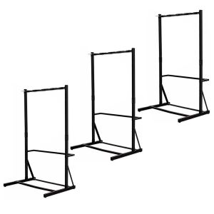 3X Freestanding bike rack for 5 bikes steel 117 x 91.5 x 80.91 inch RI98 black