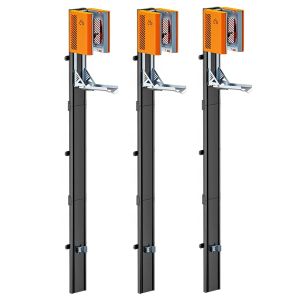 3er-Set Fahrradwandhalterung vertikal Lift Cranit WS5 Fahrradständer mechanischer Wandlift schwarz orange