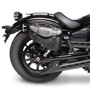 Saddlebag compatible with Triumph Bonneville Bobber / Black Craftride Arizona 3Ltr right in black