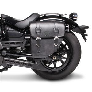 Sadllebag compatible with Triumph Bonneville Bobber / Black Texas Craftride 10Ltr left in black