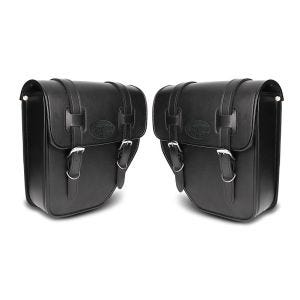 ,Saddlebags Pair compatible with Yamaha XV 1100/ 125 Virago,, XV 950/ R/ Racer Craftride Texas 2x 10L black,