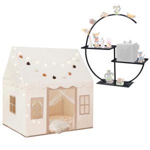 Set Kinder Spielzelt mit Tragetasche + Kinder Standregal passend für Tonies Divit ZR5