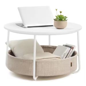Couchtisch Divit BT14 Beistelltisch Wohnzimmertisch weiß 75cm x 75cm x 45cm DPL1