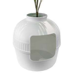 Cat litter box with artificial plant Divit KK16 plants cat toilet DPL5
