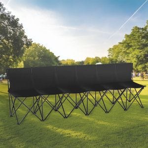 Gartenbank klappbar Divit SR10 Gartenstuhl passend für 6 Personen schwarz DPLI2