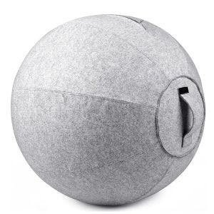 Sitting ball with cover Divit FM43 exercise ball 21.65 inch diameter gray