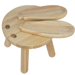 Children's chair wood Divit KS1 solid wood stool rabbit ears DPL2