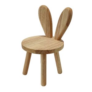 Children's chair wood Divit KS1 solid wood stool rabbit ears