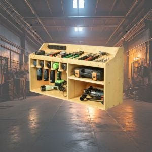 Werkzeugregal Divit WO6 Organizer Wandregal Bambus DPL2