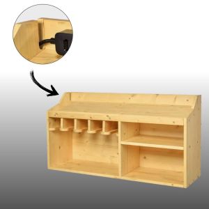 Werkzeugregal Divit WO6 Organizer Wandregal Bambus DPL1