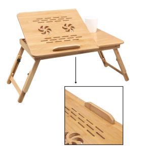 Laptoptisch LT28 Laptoperhöhung Tisch für mobile Arbeit verstellbar holz DPL1