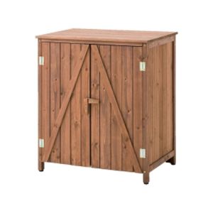 Garden cabinet weatherproof Divit GI44 tool shed made of fir wood weatherproof 70 x 50 x 31.50 inch brown