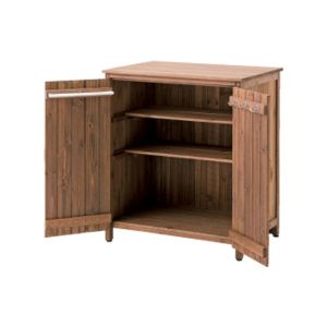 Garden cabinet weatherproof Divit GI44 tool shed made of fir wood weatherproof 70 x 50 x 31.50 inch brown DPL1