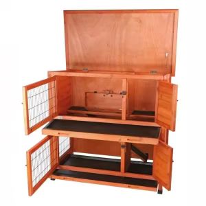 Rabbit hutch with ramp Divit GI53 small animal hutch 2 levels outside fir wood DPL1