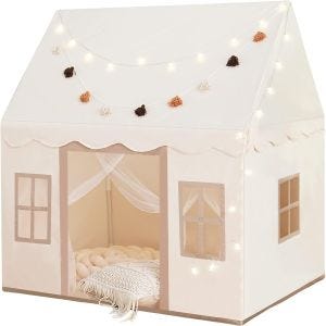 Children's tent indoor outdoor Divit GI61 play tent 132 x 90 x 51.97 inch with carrying bag white
