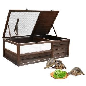 Turtle enclosure BF31 turtle house wood 97 x 57 x 20.08 inch weatherproof DPL3