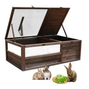 Rabbit enclosure BF31 outdoor enclosure wood 97 x 57 x 20.08 inch weatherproof DPL6