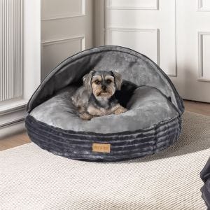 Hundebett Divit HB13 Hundehöhle Kuschelhöhle für Hunde 89cm x 89cm grau DPL1