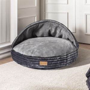 Hundebett Divit HB13 Hundehöhle Kuschelhöhle für Hunde 89cm x 89cm grau DPL2