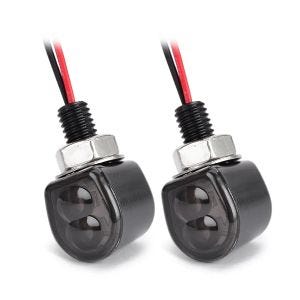 LED indicators motorcycle / turn signals Lumitecs FR12 2 pieces tinted black