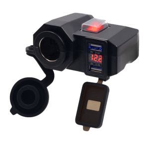 12V USB socket compatible with Honda Transalp XL 700 / 650 V Lumitecs US12
