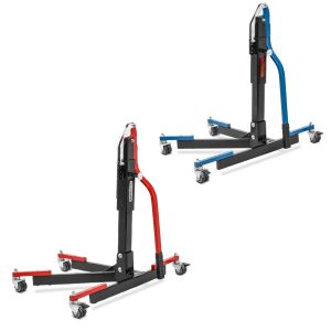 Set: Power Evo Central Stand Paddock Lift red without adapter plate + Power Evo Central Stand Paddock Lift blue without adapter plate
