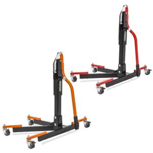 Set: Power Evo Central Stand Paddock Lift red without adapter plate + Power Evo Central Stand Paddock Lift orange without adapter plate