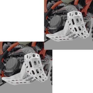 2x Motorschutz für KTM EXC 300 250 TPI 20- Aluminium Auspuff Krümmerschutz Spar-Set_1