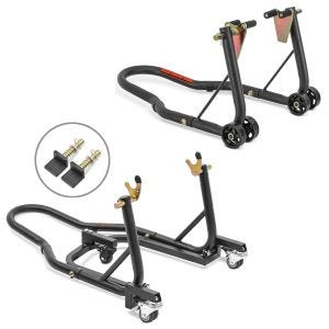 Set: Rangierhilfe Montageständer Hinterrad Mover 2 universal matt + Montageständer Vorderrad Classic-V Motorradständer mit V-Aufnahmen_1