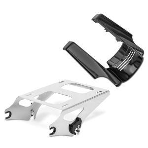 Set: Topcase Mounting Rack 2-Up TP fits for Harley Davidson Touring 14-24 chrome Craftride + Rear Fender Extension Filler fits for Harley Davidson Touring 14-24 Craftride