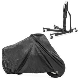 Set: Zentralständer Kawasaki Z 1000 SX 11-21 Motorradheber ConStands Power-Evo + Abdeckplane Kawasaki Vulcan S / Café Z 1000 SX J300 Craftride XXL in schwarz_1