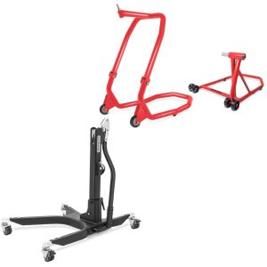 Set: Zentralständer Ducati Streetfighter V4 / S 20-21 Motorradheber ConStands Power-Classic + Set Einarm Montageständer + Lenkkopfständer für Ducati Streetfighter V4 S 20-21 Constands V4 rot_1