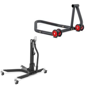 Set: Central Stand compatible with Ducati Panigale V4 / S 18-24 Paddock Stand ConStands Power-Classic + Single swing arm paddock stand compatible with Ducati Panigale V4 / R / S 18-24 ConStands Single-One black
