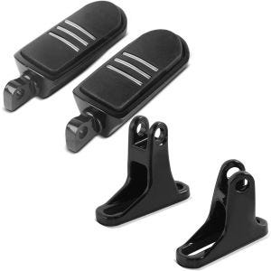 Set: Footpegs Driver-Passenger BQ + Mounting set fits for passenger footrests fits for Harley Davidson Touring 93-24