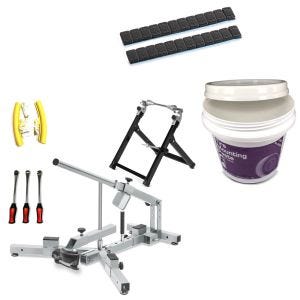 Tire mounting device set MD4N + Set: Wheel balancing weights 2 pieces 12x5g + assembly paste 6.6 lbs