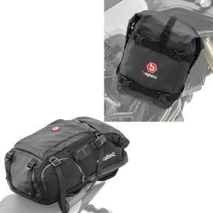 Set: Motorcycle Backpack HX5 wp. 45Ltr with helmet strap Bagtecs with Crash bar Bag wp. 10 L K4