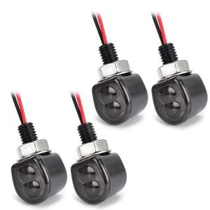Set 2x LED indicators motorcycle / turn signals Lumitecs FR12 2 pieces tinted black