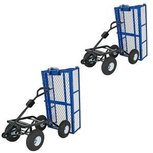 Set 2x Garden trolley tiltable equipment trolley Divit GW4 transport trolley garden cart 397 lbs