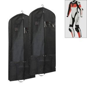 Set of 2 Motorcycle leather suit garment bag 65 x 66.93 inch Tourtecs LK14 protective cover breathable black